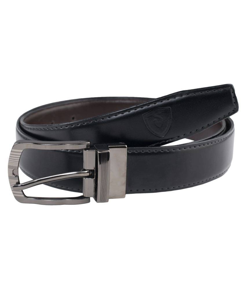     			Keviv Black Leather Formal Belt