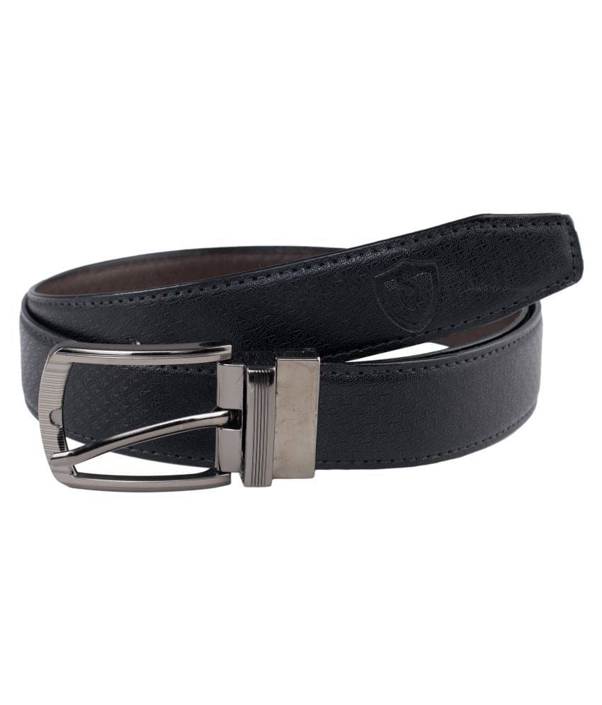     			Keviv Black Leather Formal Belt