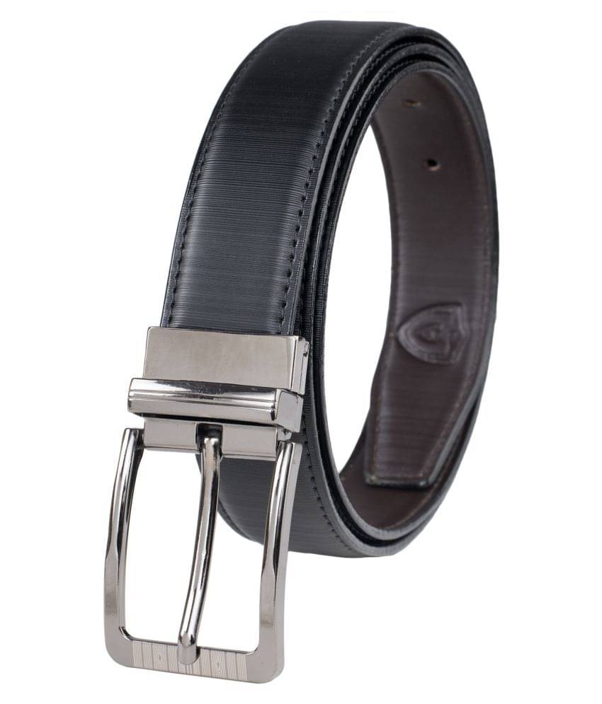     			Keviv Black Leather Formal Belt