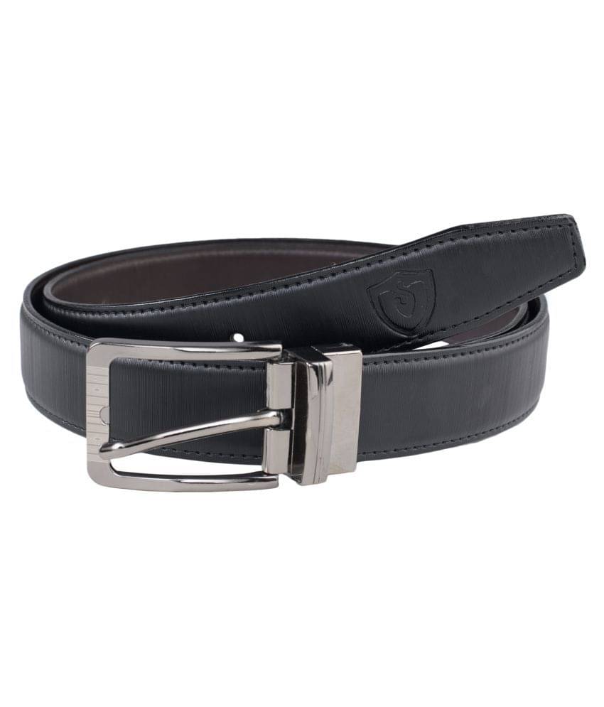     			Keviv Black Leather Formal Belt