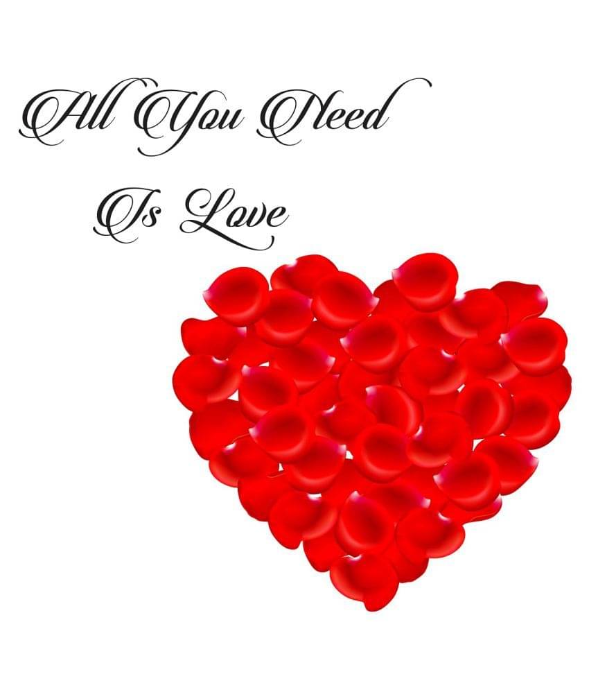 Wallzone All You Need is Love Sticker ( 60 x 60 cms ) Wallzone All You Need is Love Sticker ( 60 x 60 cms )