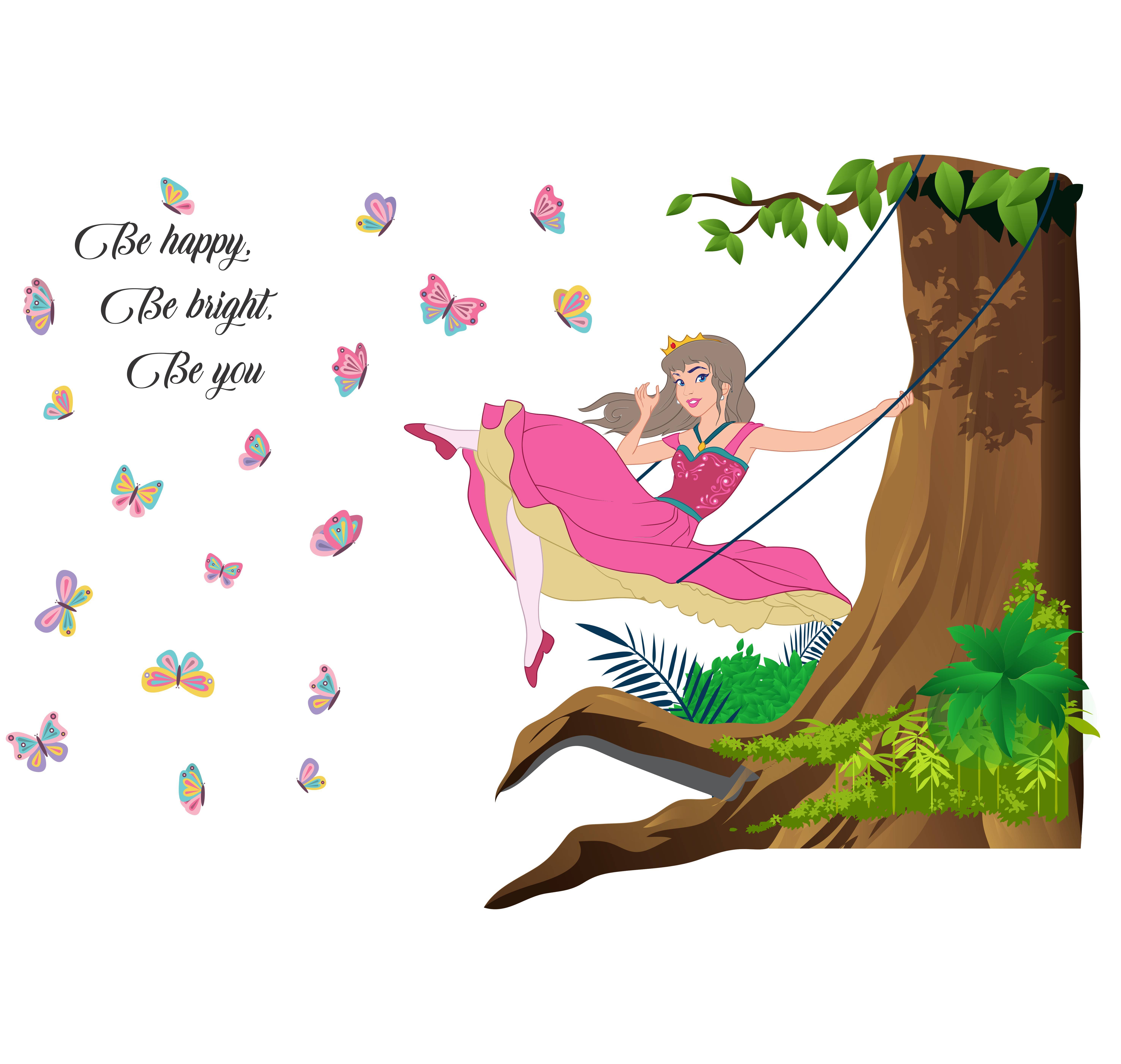     			Wallzone Beautifull Barbie Doll Sticker ( 110 x 70 cms )