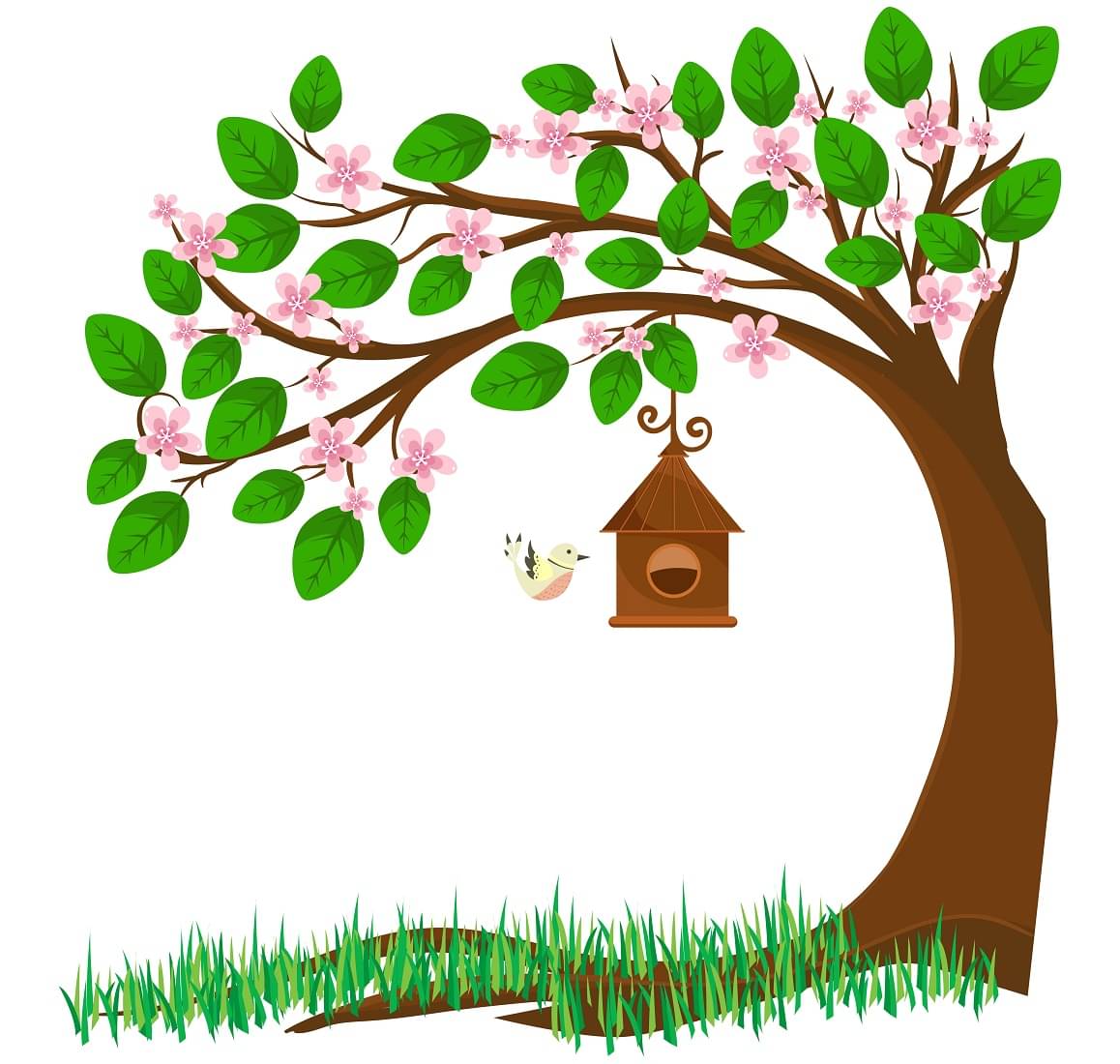     			Wallzone Big Green Tree Sticker ( 70 x 80 cms )