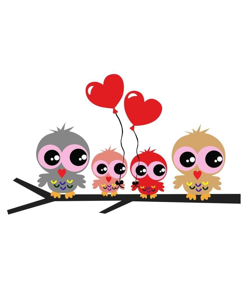     			Wallzone Birds Sticker ( 70 x 40 cms )