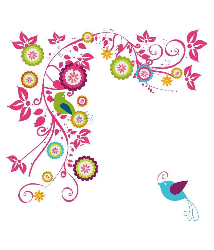 Wallzone Birds Sticker ( 70 x 60 cms ) Wallzone Birds Sticker ( 70 x 60 cms )