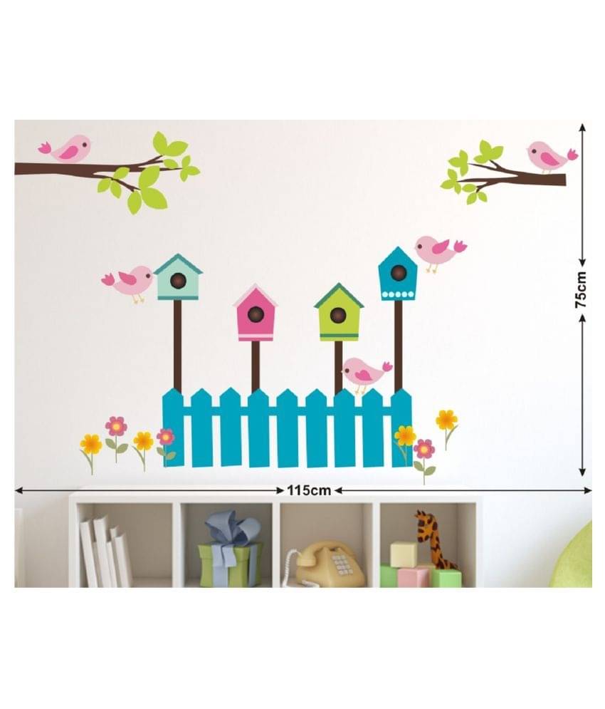     			Wallzone Birds Sticker ( 70 x 75 cms )