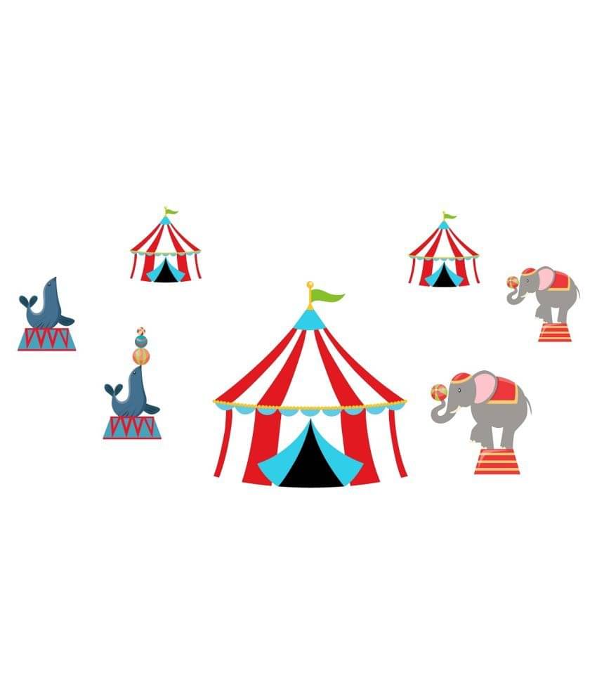 Wallzone Circus Sticker ( 100 x 50 cms ) Wallzone Circus Sticker ( 100 x 50 cms )
