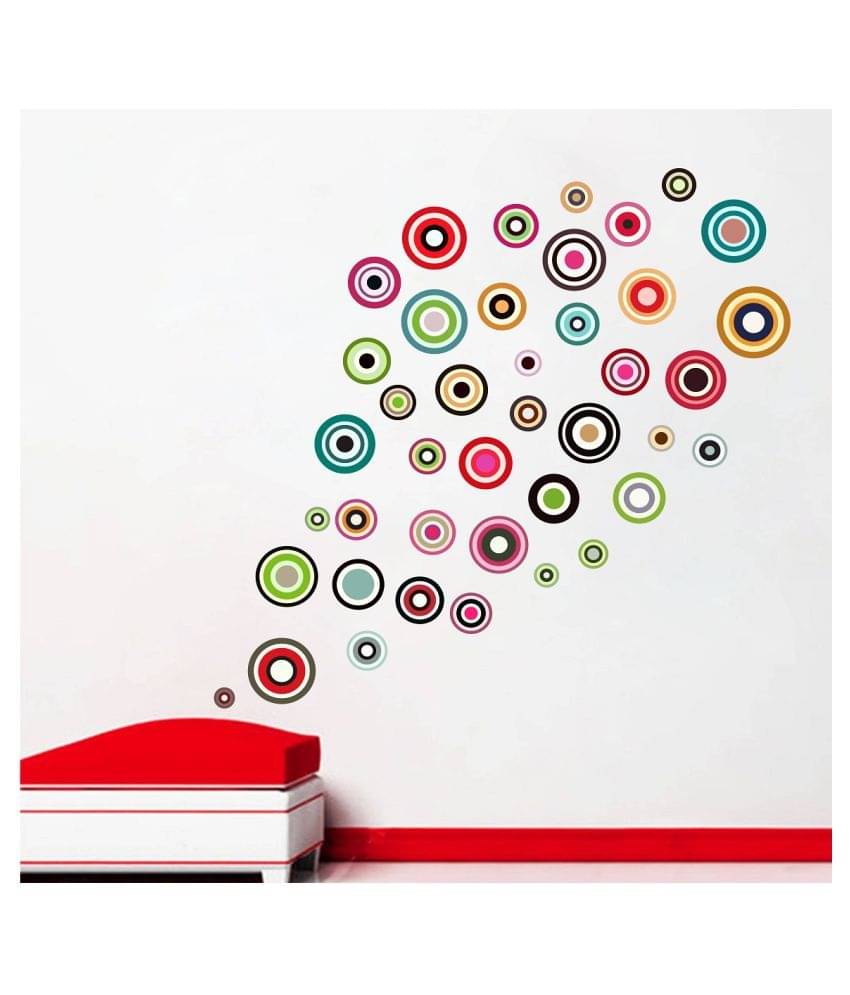 Wallzone Colorfull Circles Sticker ( 100 x 90 cms ) Wallzone Colorfull Circles Sticker ( 100 x 90 cms )