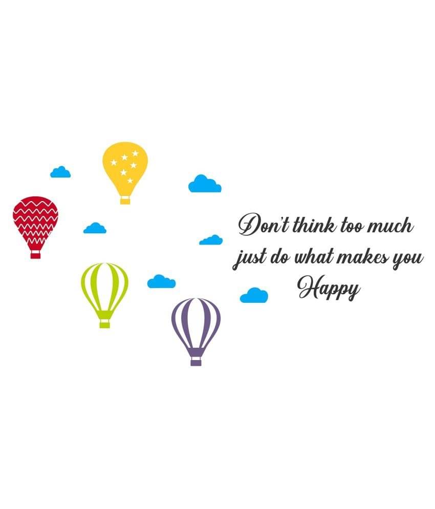     			Wallzone Don't Think Too Much Sticker ( 130 x 70 cms )