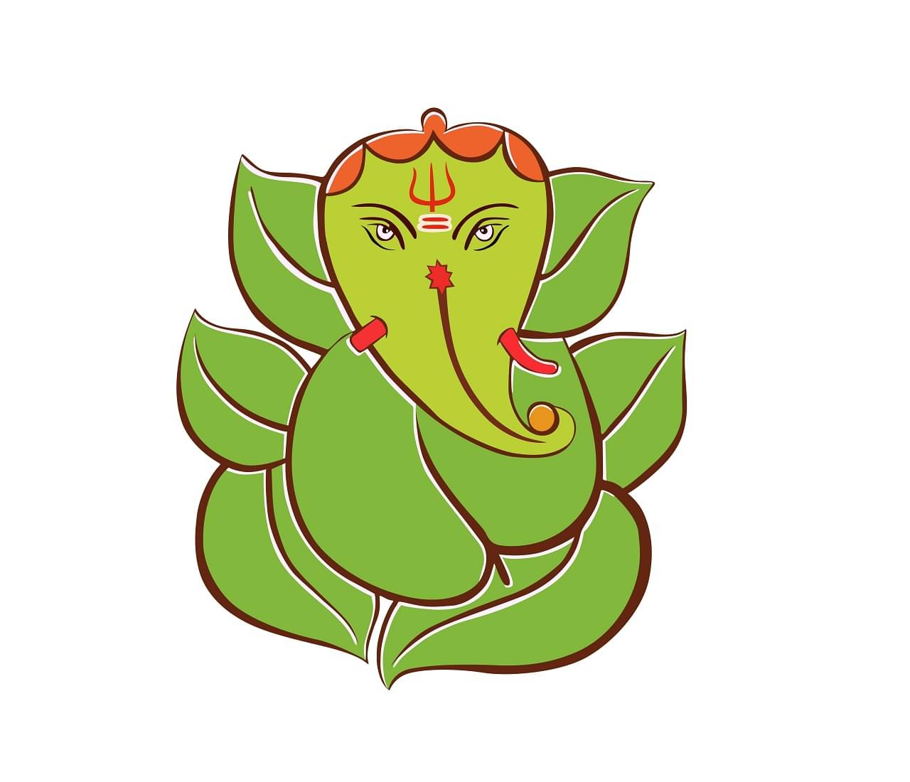 Wallzone Ganesh Sticker ( 45 x 50 cms ) Wallzone Ganesh Sticker ( 45 x 50 cms )