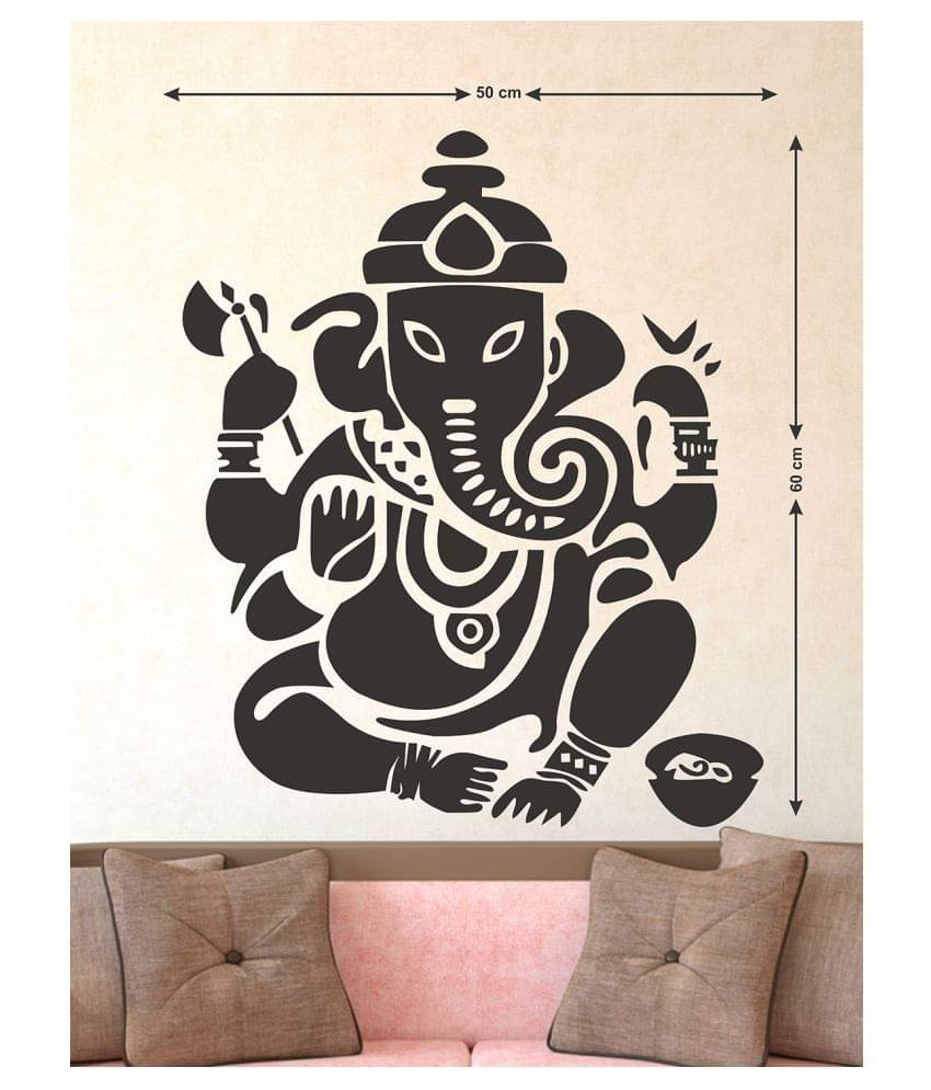     			Wallzone Ganesha Sticker ( 70 x 75 cms )