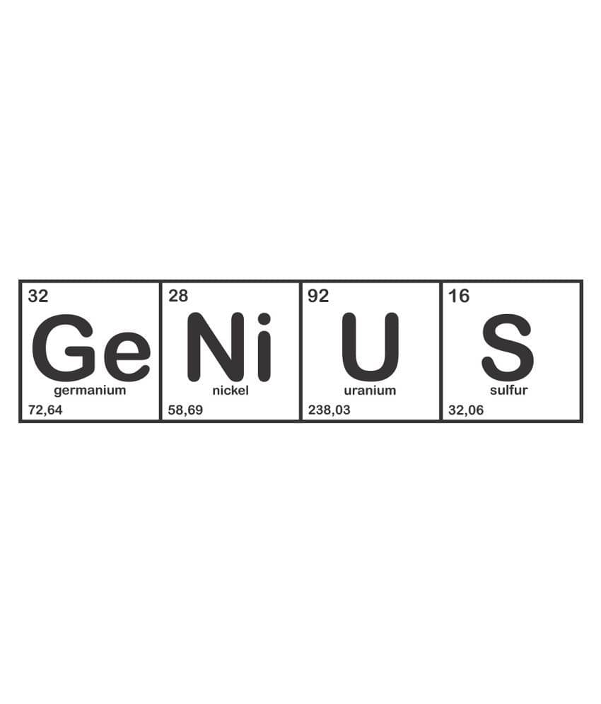 Wallzone Genius Sticker ( 70 x 20 cms ) Wallzone Genius Sticker ( 70 x 20 cms )