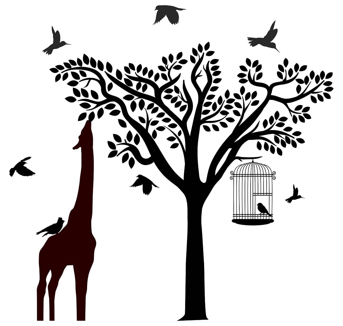 Wallzone Giraffe Sticker ( 150 x 100 cms ) Wallzone Giraffe Sticker ( 150 x 100 cms )