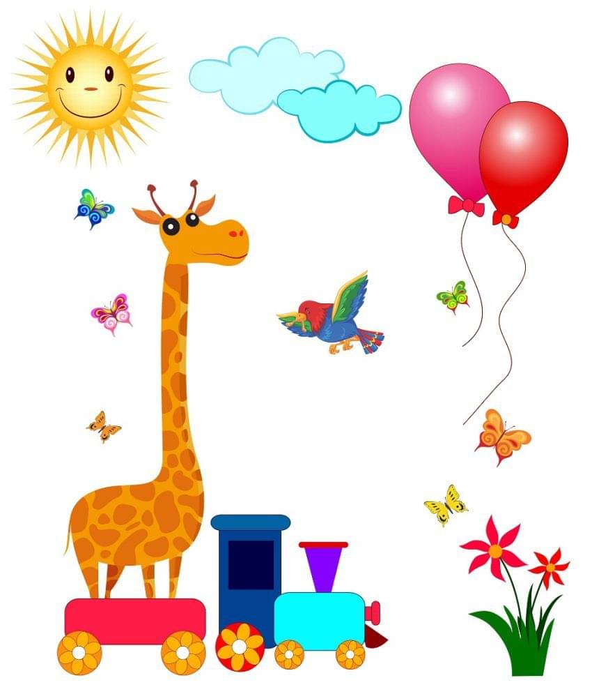     			Wallzone Giraffe Sticker ( 70 x 80 cms )