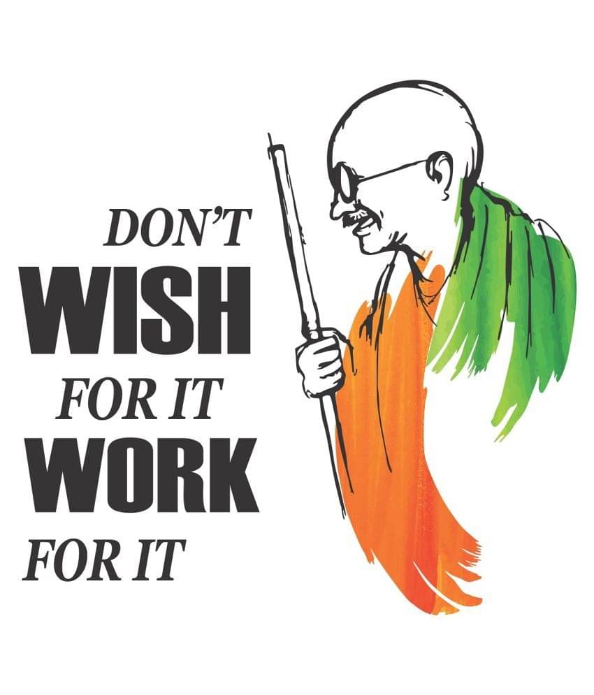 Wallzone Mahatma Ghandhi Sticker ( 50 x 60 cms ) Wallzone Mahatma Ghandhi Sticker ( 50 x 60 cms )