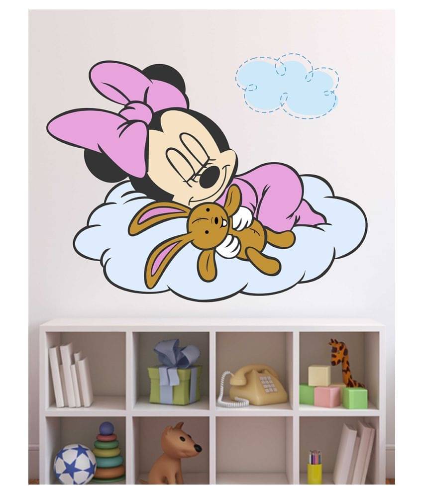     			Wallzone Micky Mouse Sticker ( 70 x 75 cms )