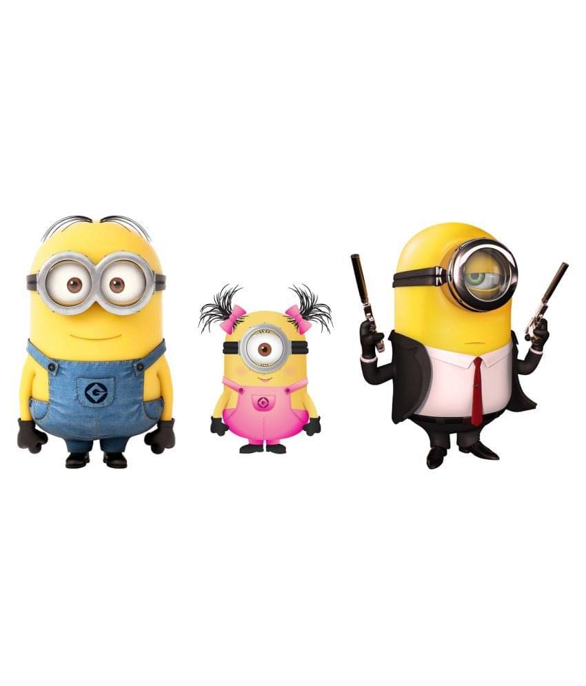     			Wallzone Minions Sticker ( 100 x 50 cms )