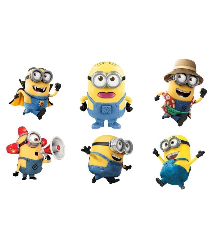     			Wallzone Minions Sticker ( 20 x 22 cms )