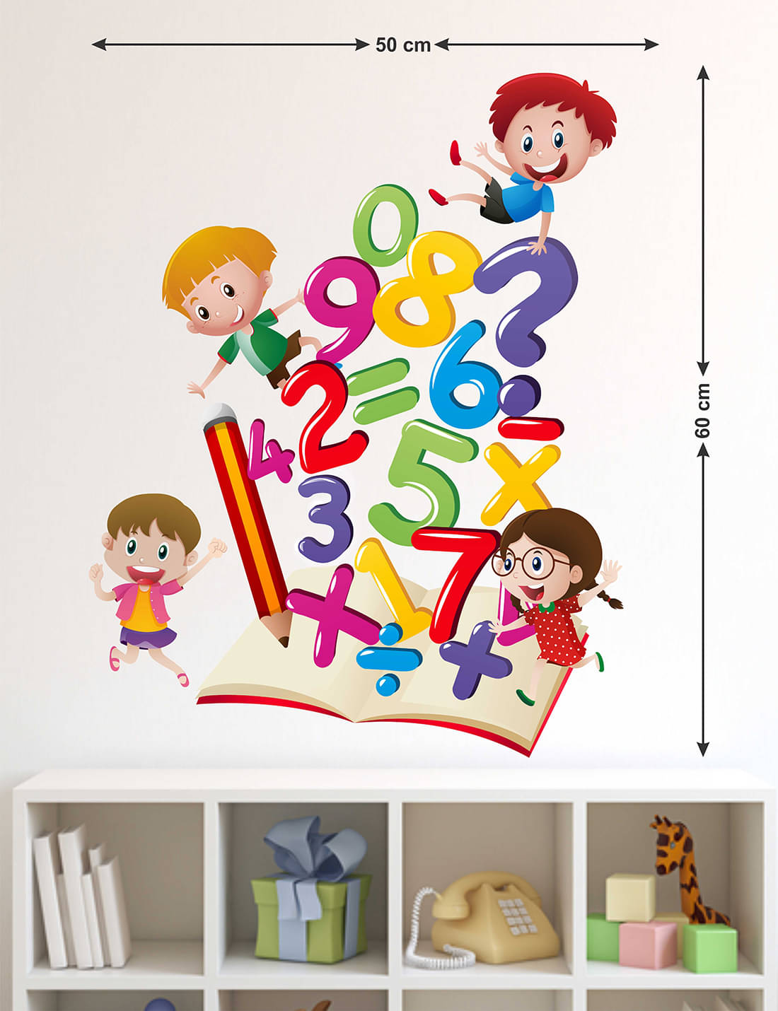    			Wallzone Numbers Sticker ( 70 x 75 cms )