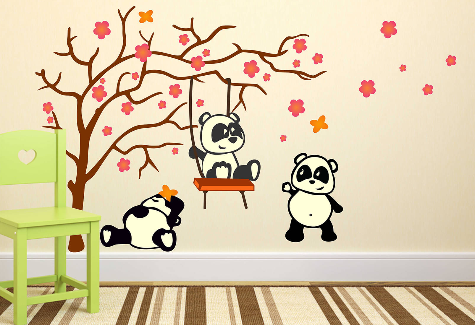     			Wallzone Panda Sticker ( 70 x 75 cms )