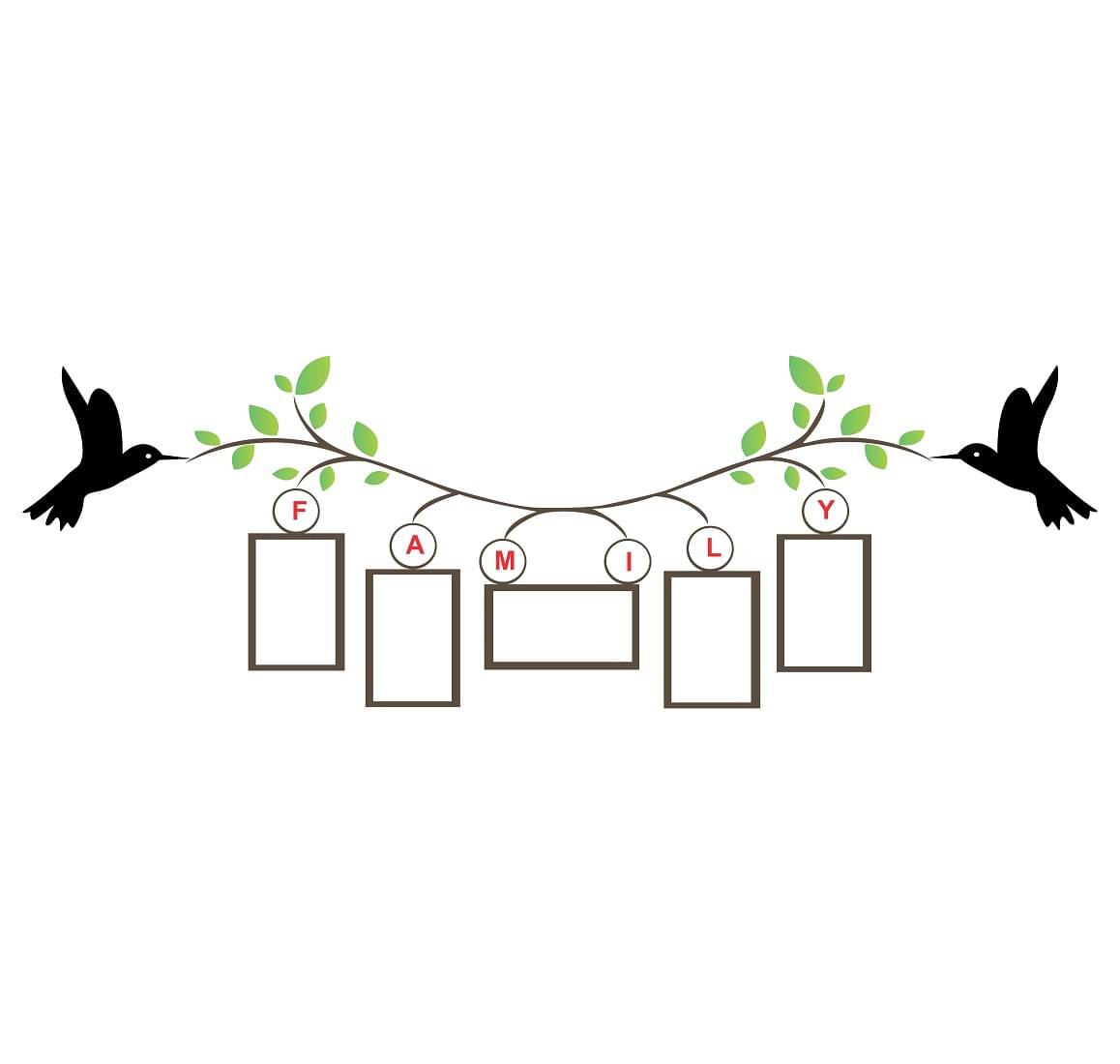 Wallzone Photo Frame Tree Sticker ( 140 x 50 cms ) Wallzone Photo Frame Tree Sticker ( 140 x 50 cms )