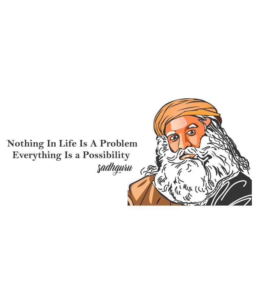 Wallzone Sadhguru Sticker ( 100 x 40 cms ) Wallzone Sadhguru Sticker ( 100 x 40 cms )