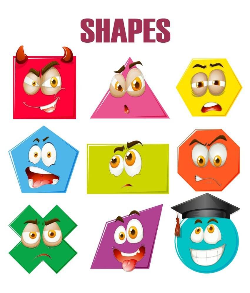     			Wallzone Shapes Sticker ( 60 x 70 cms )
