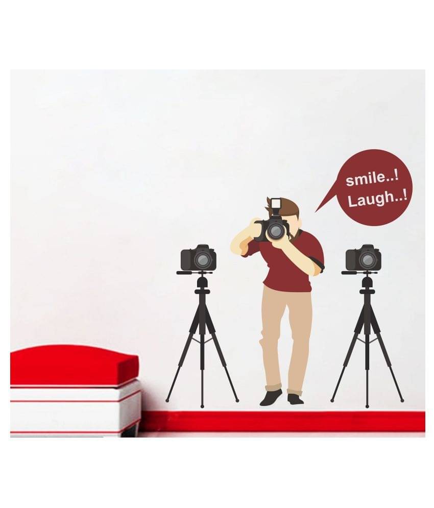     			Wallzone Smile Laugh Sticker ( 60 x 60 cms )