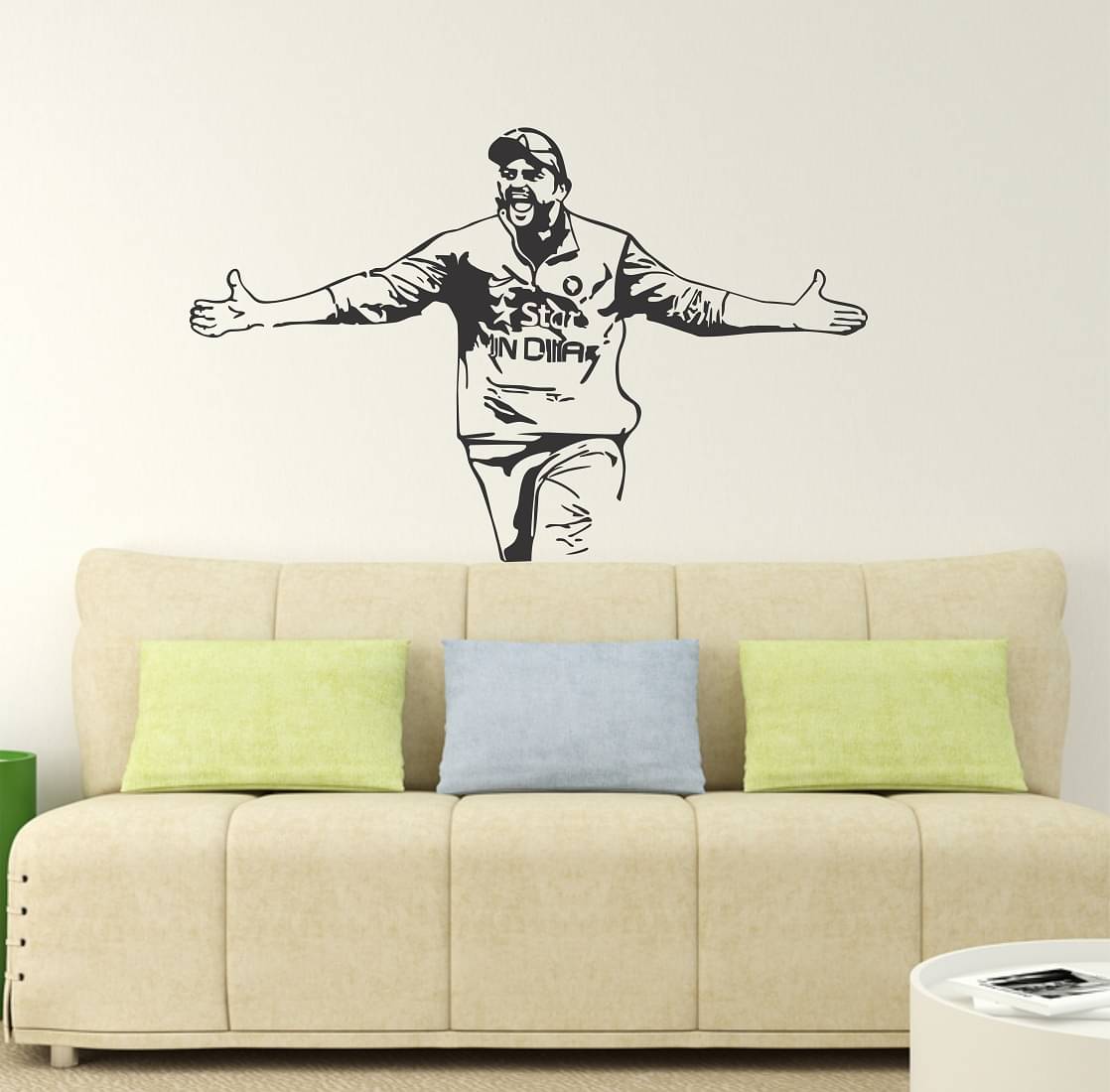     			Wallzone Suresh Raina Sticker ( 70 x 110 cms )
