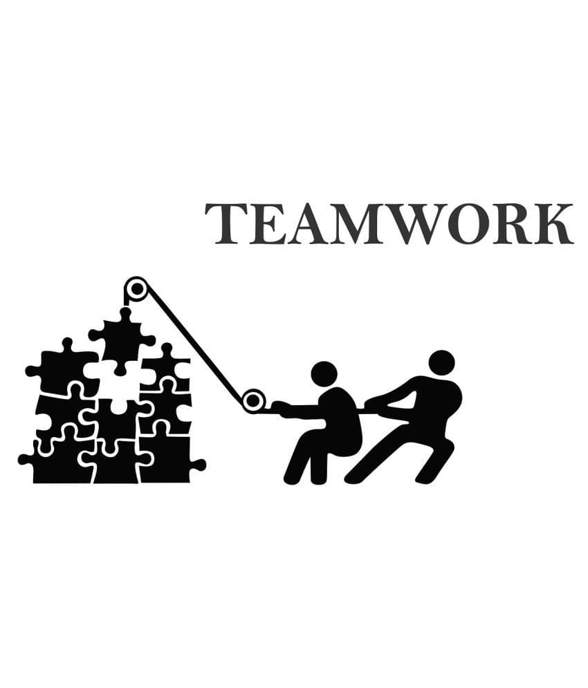 Wallzone Teamwork Sticker ( 80 x 40 cms ) Wallzone Teamwork Sticker ( 80 x 40 cms )