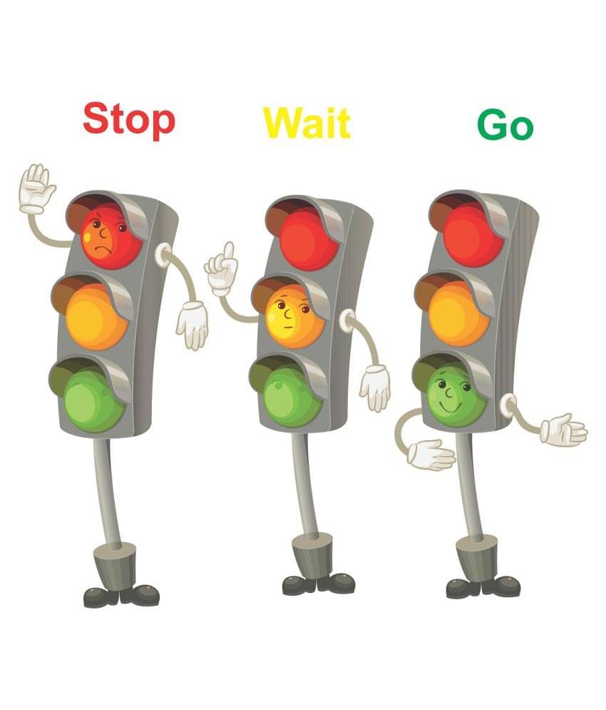     			Wallzone Traffic Signals Sticker ( 90 x 100 cms )