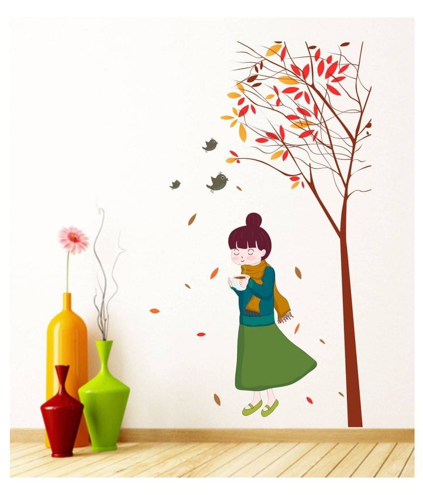     			Wallzone Trees Sticker ( 60 x 100 cms )
