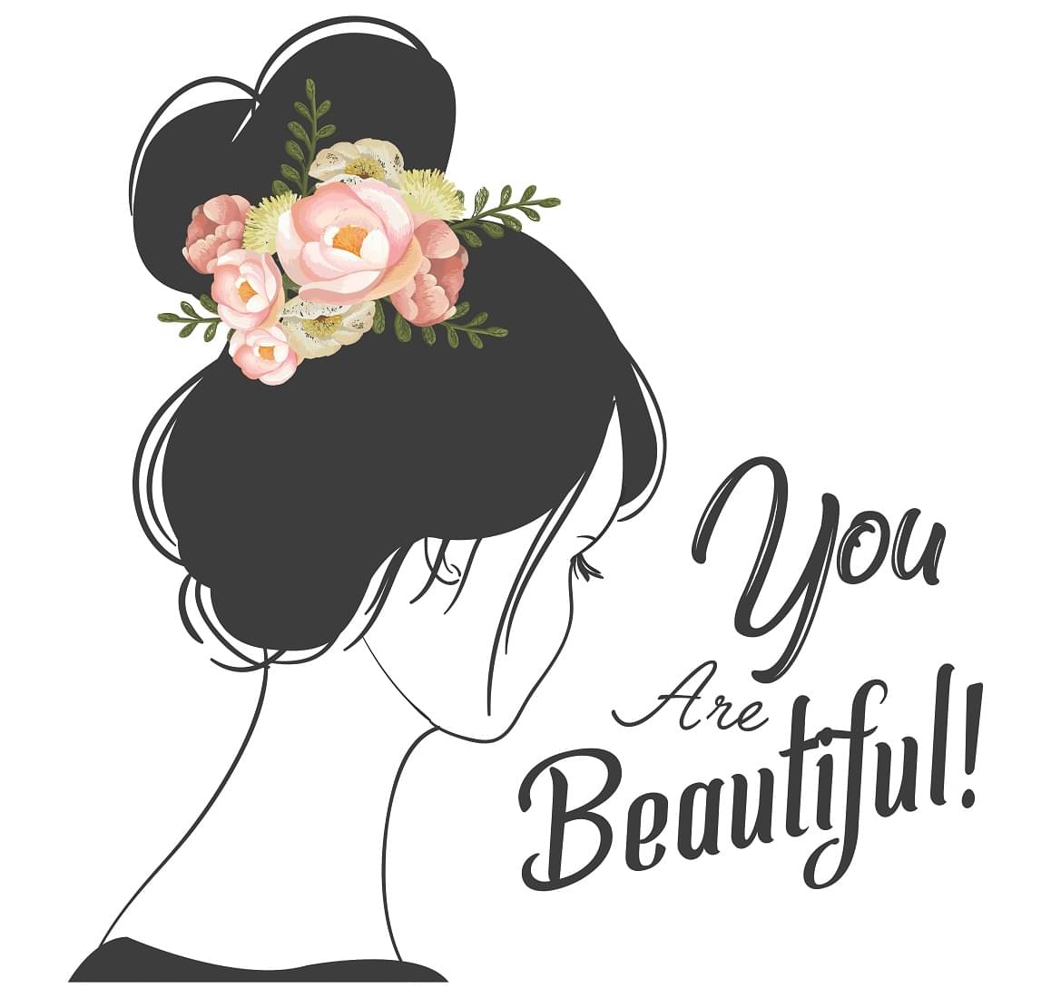 Wallzone You are Beautifull Sticker ( 50 x 50 cms ) Wallzone You are Beautifull Sticker ( 50 x 50 cms )