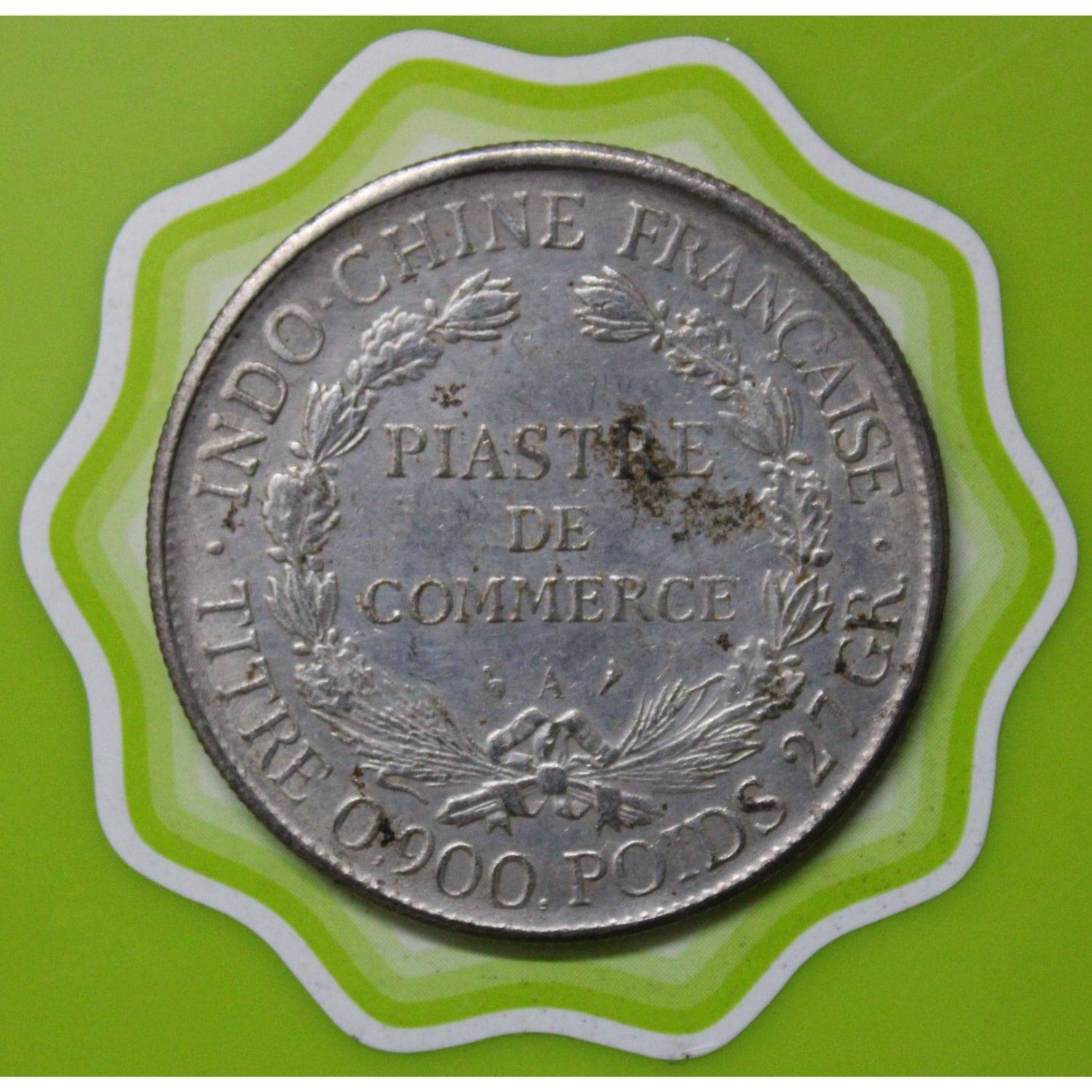     			1 Piastre 1908 - Third Republic of French Indochina Extremely Rare Coin