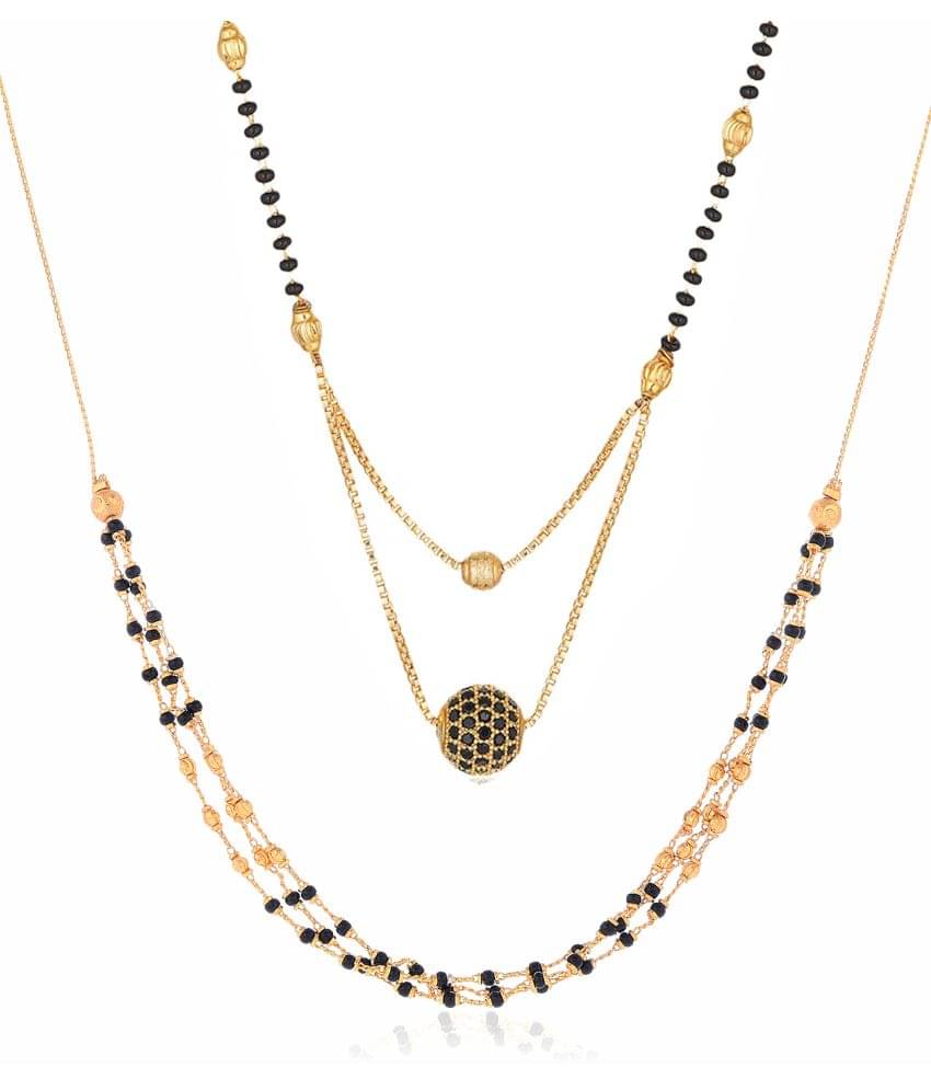     			Bhagya Lakshmi Women's Pride Traditional Gold Plated Mangalsutra Combo For Women
