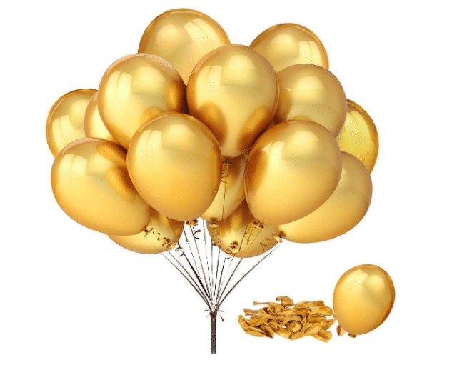     			Blooms Vibrant Colous Combo Pack of 100 Balloons - Golden Balloons Combo