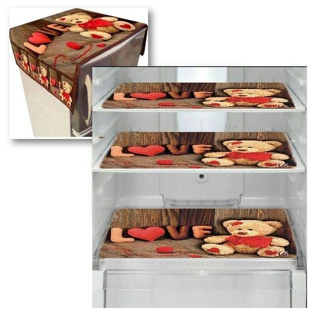 Revexo Set of 4 PVC Multi Fridge Top Cover(3 Fridge mats + 1 Fridge Top Cover) Revexo Set of 4 PVC Multi Fridge Top Cover(3 Fridge mats + 1 Fridge Top Cover)