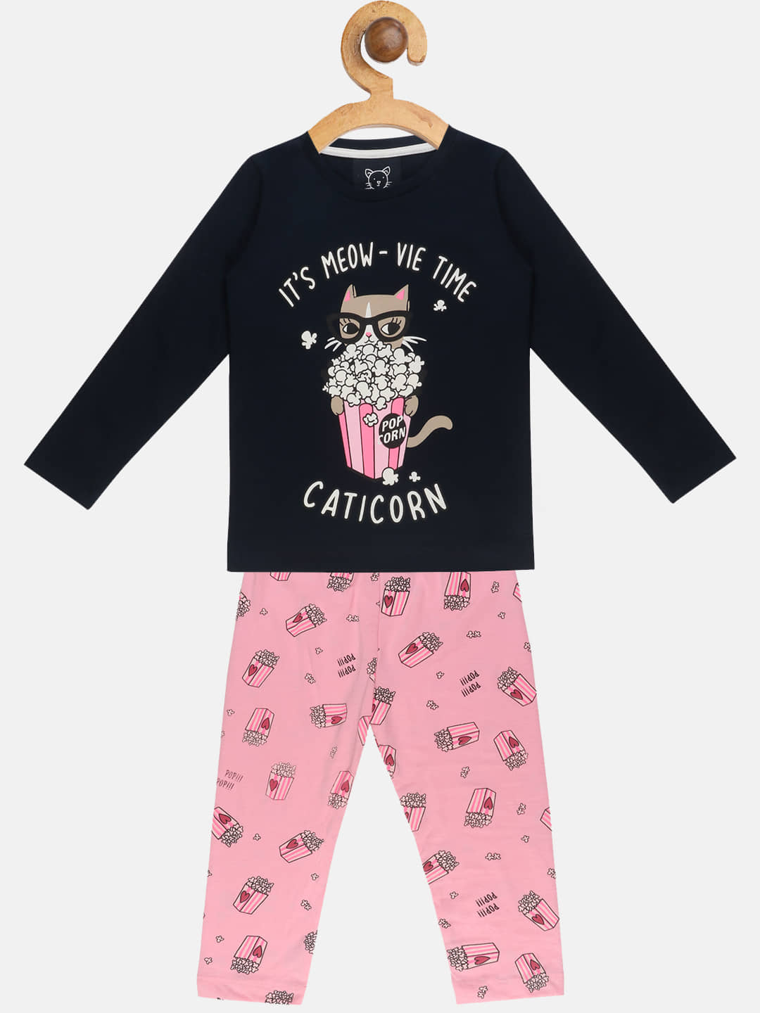 Lazy Shark Pack of 1 Girls Cotton Blend Nightsuit Set ( Blue ) - Nightwear & Loungewear | Buy online on ZillyBuy