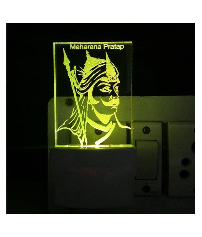 UKANI 3D Maharana Pratap Acrylic Night Lamp with 7 Color Changing Night Lamp Multi - Pack of 1 UKANI 3D Maharana Pratap Acrylic Night Lamp with 7 Color Changing Night Lamp Multi - Pack of 1