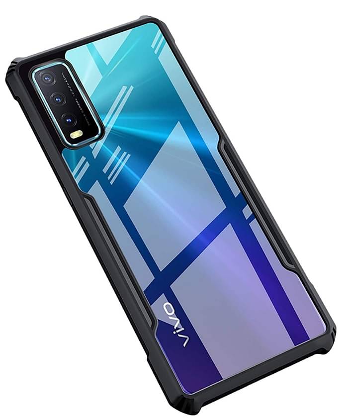 Vivo Y20 Hybrid Covers JMA - Transparent Shock Proof Slim Bumper Case Vivo Y20 Hybrid Covers JMA - Transparent Shock Proof Slim Bumper Case