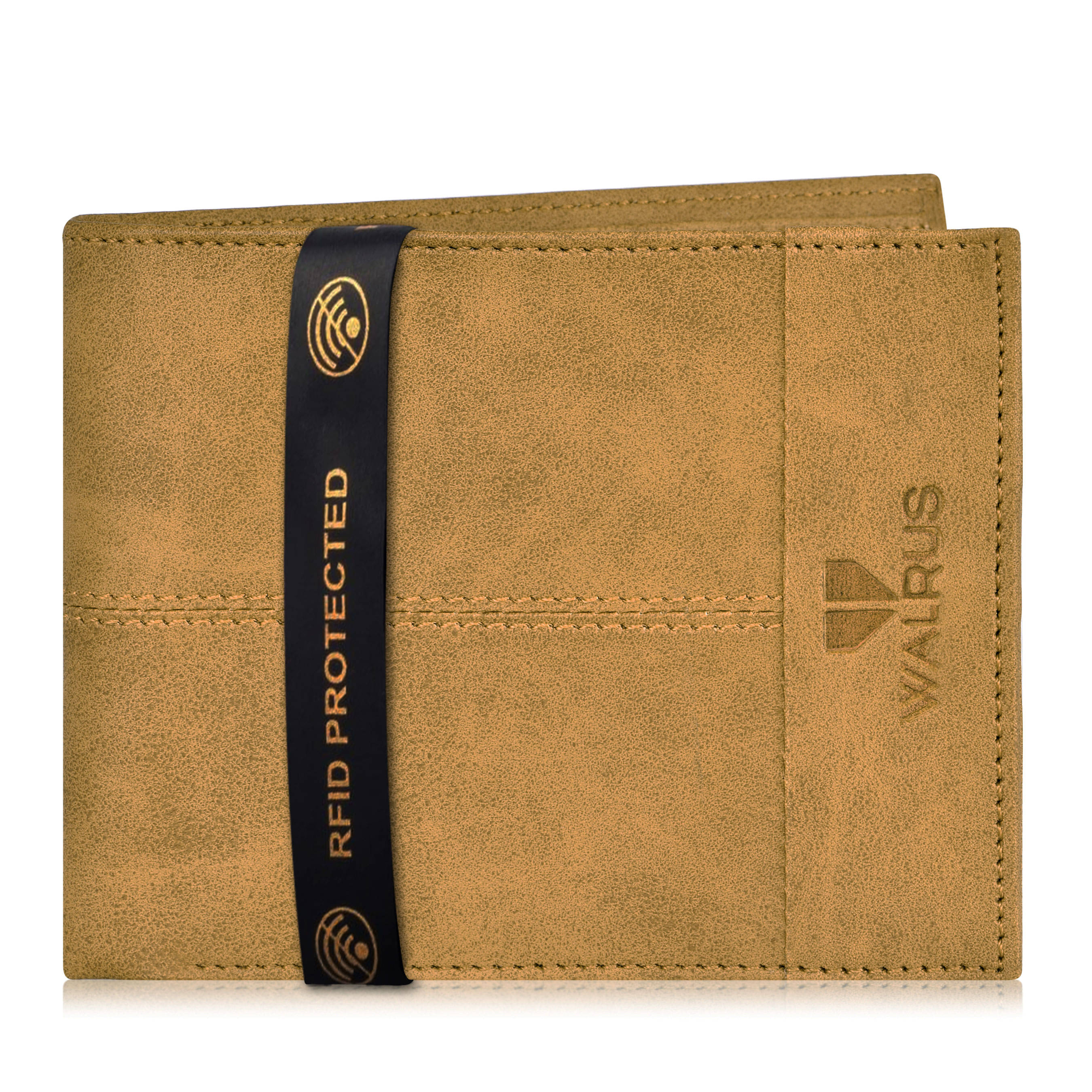     			Walrus Faux Leather Beige Casual Regular Wallet
