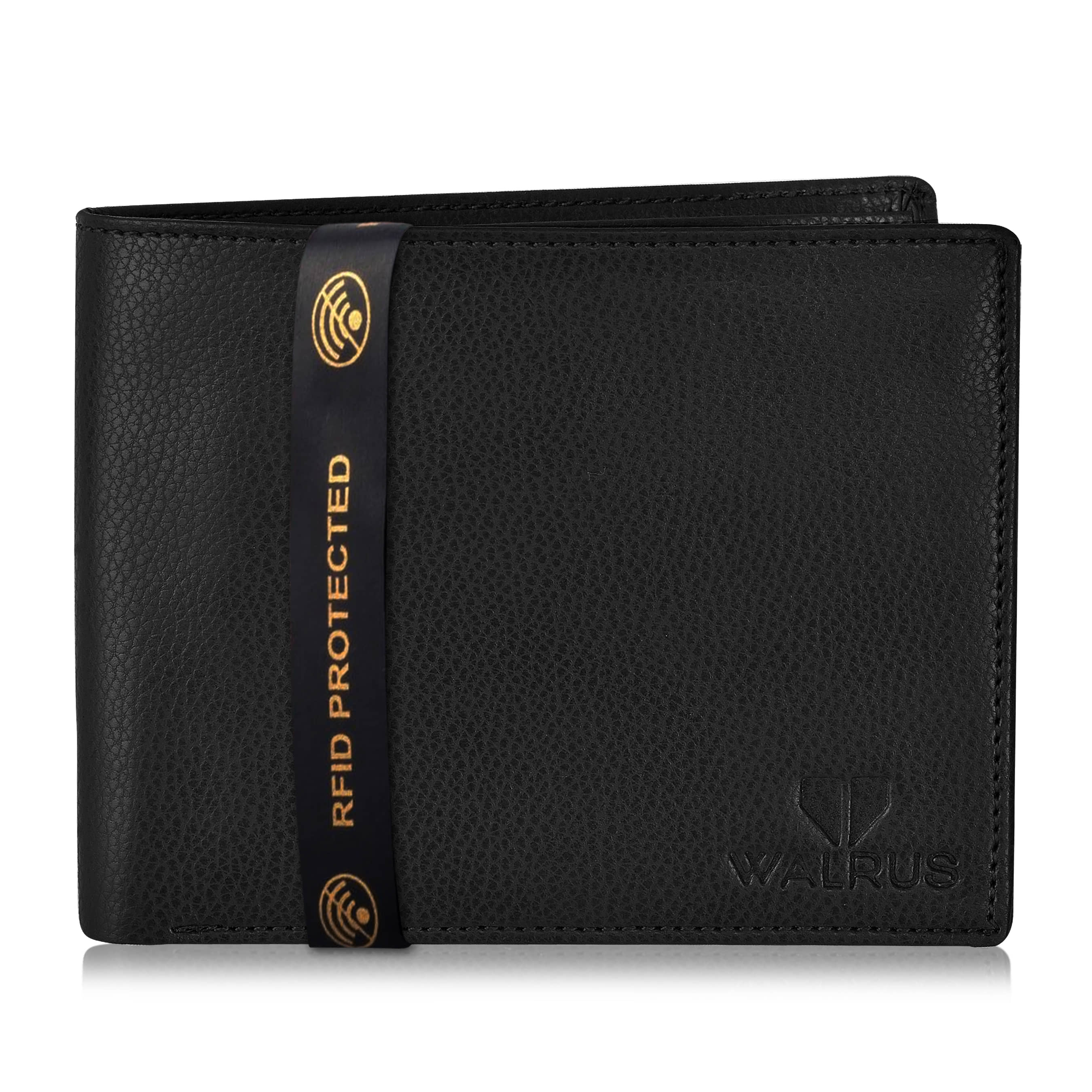 Walrus Faux Leather Black Casual Regular Wallet - Handbags | Buy online on ZillyBuy