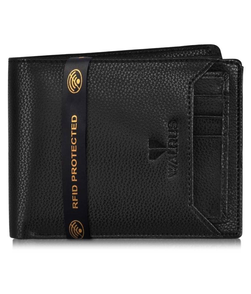     			Walrus Faux Leather Black Casual Regular Wallet