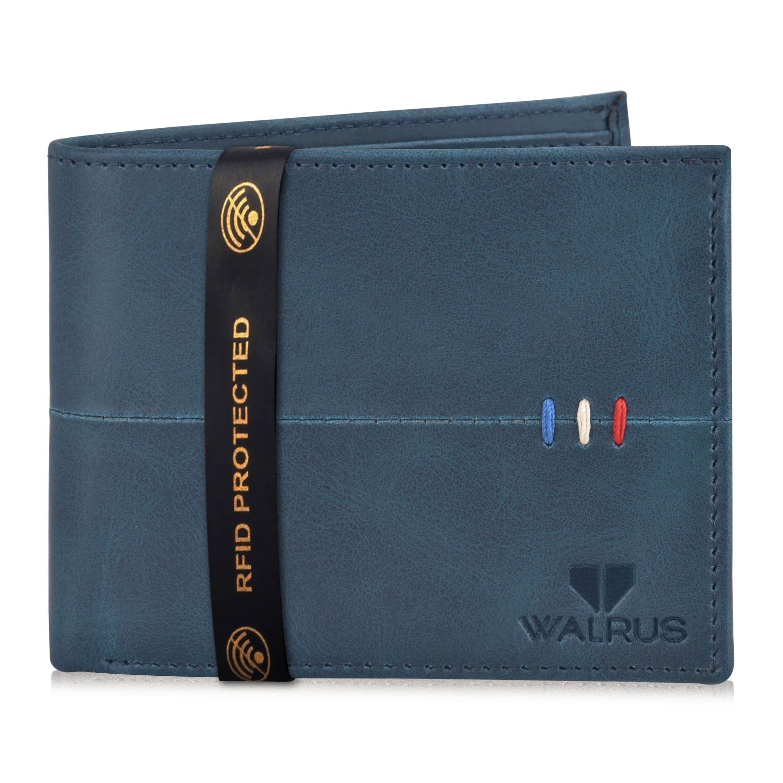 Walrus Faux Leather Blue Casual Regular Wallet - Handbags | Buy online on ZillyBuy
