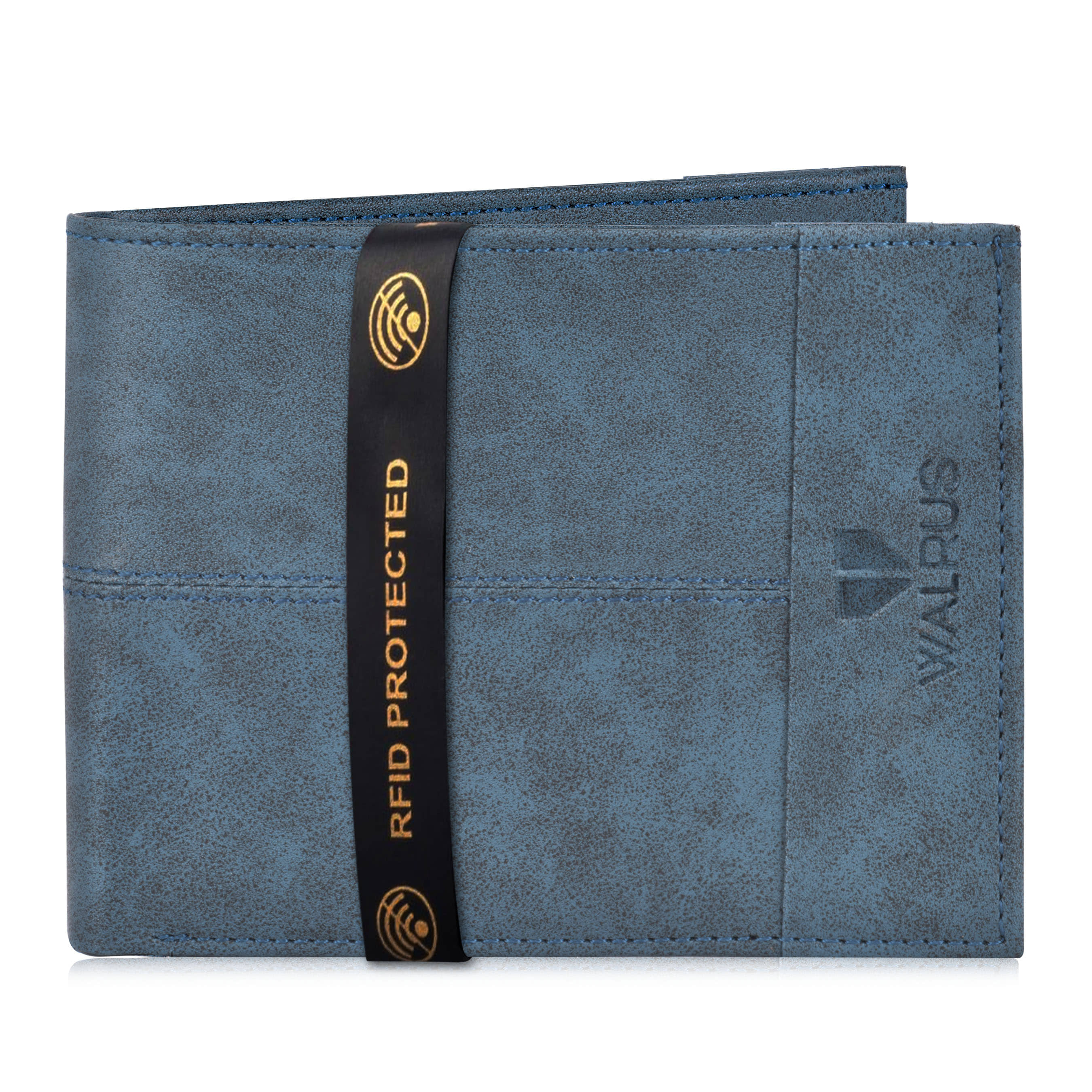 Walrus Faux Leather Blue Casual Regular Wallet - Handbags | Buy online on ZillyBuy