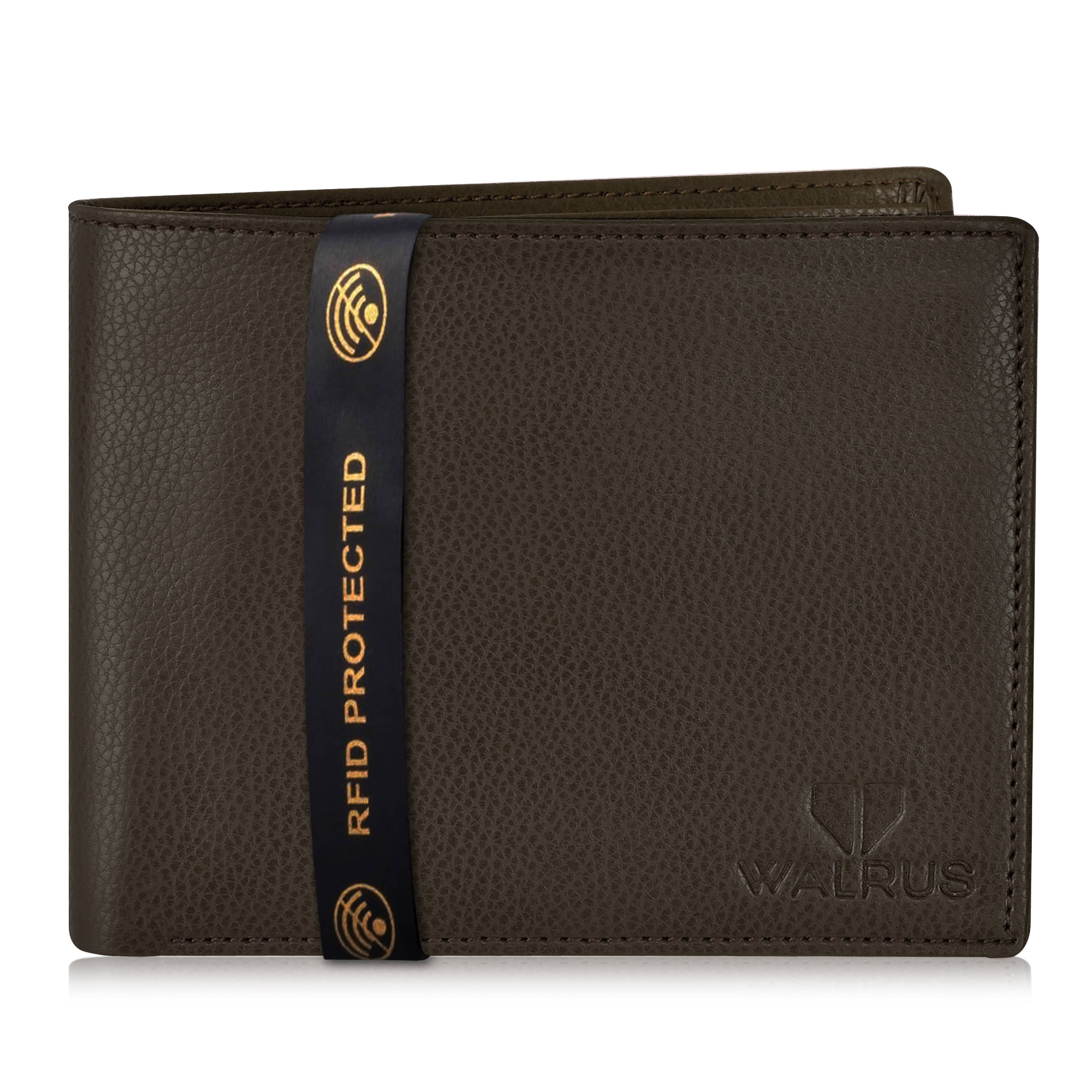     			Walrus Faux Leather Brown Casual Regular Wallet