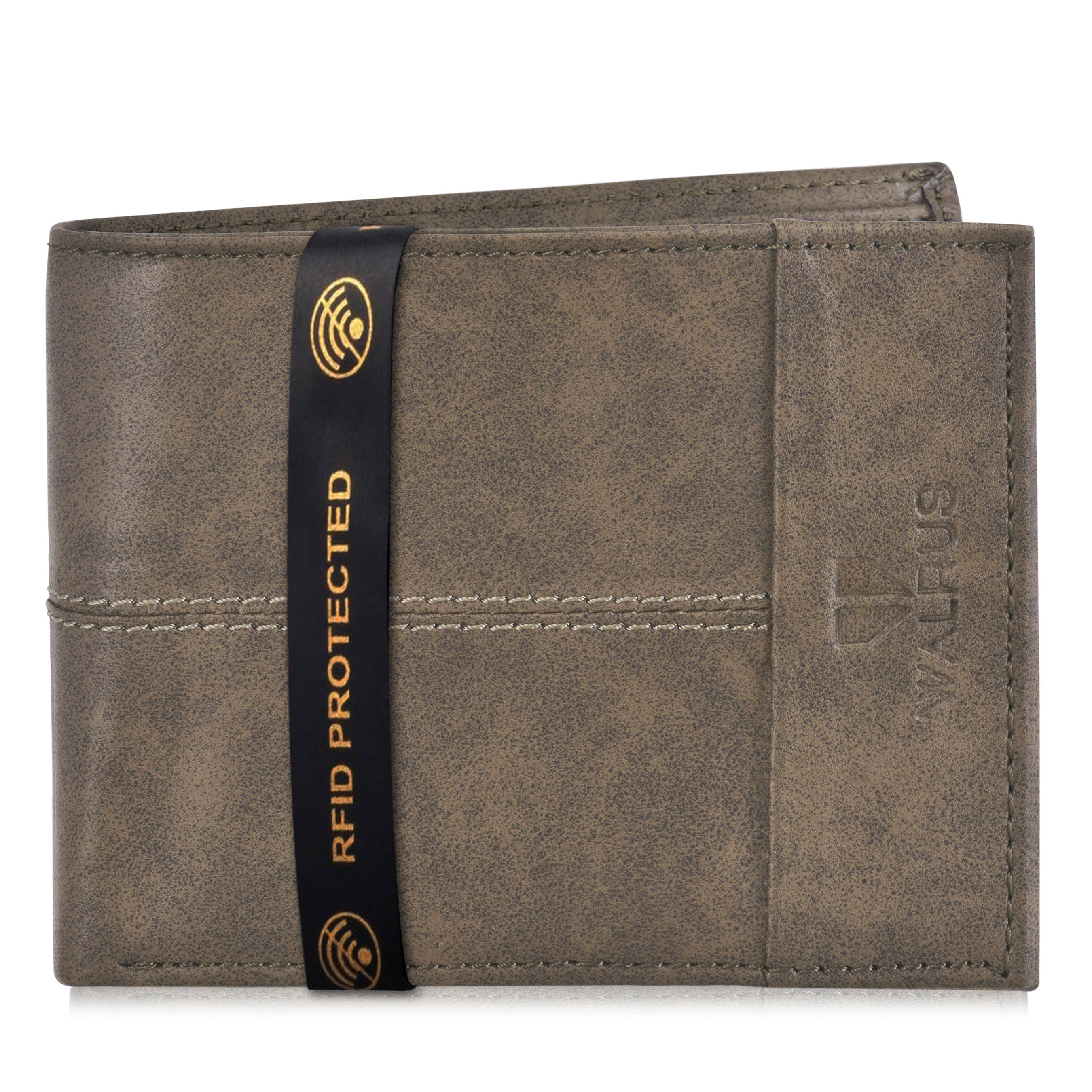     			Walrus Faux Leather Brown Casual Regular Wallet