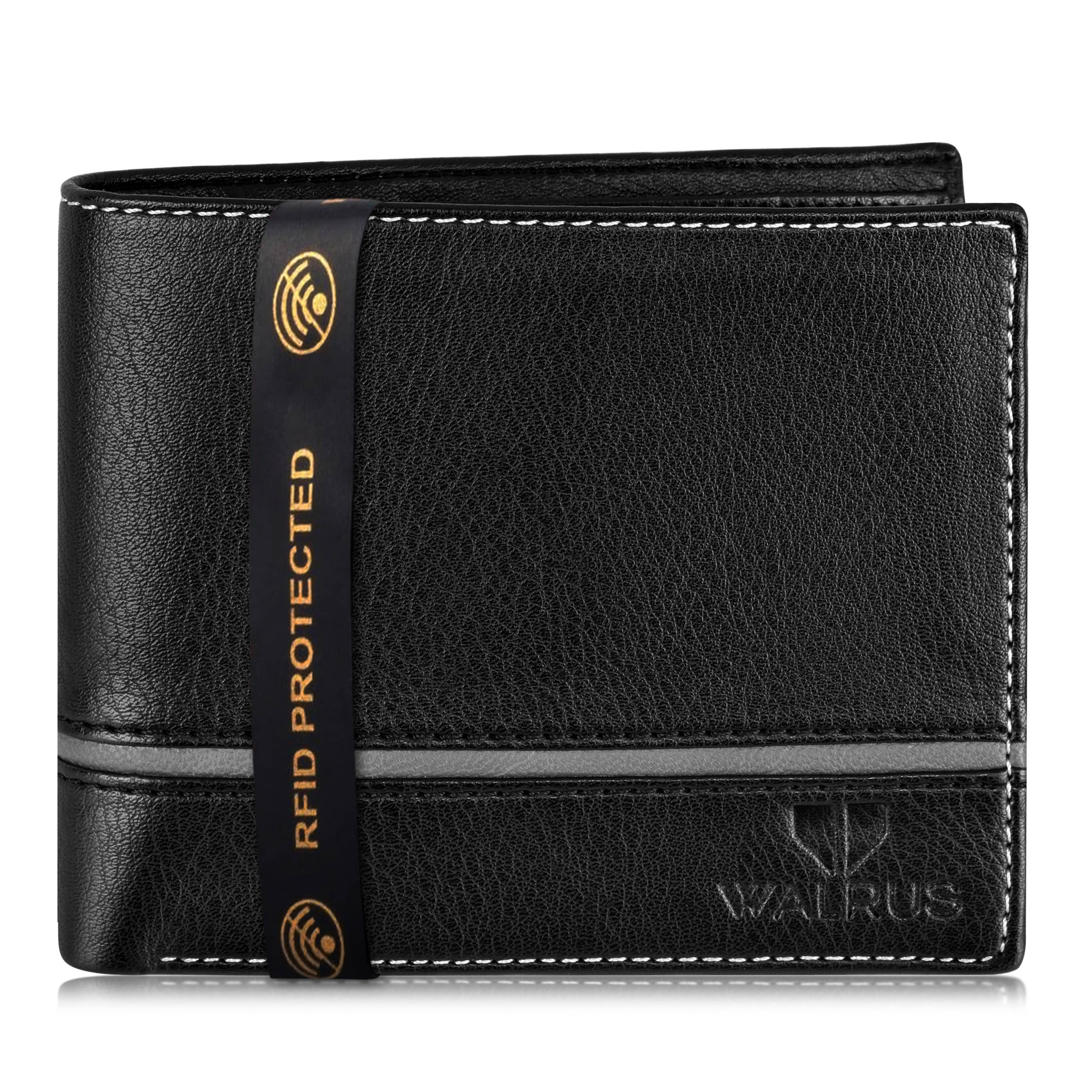 Walrus Leather Black Casual Regular Wallet - Handbags | Buy online on ZillyBuy