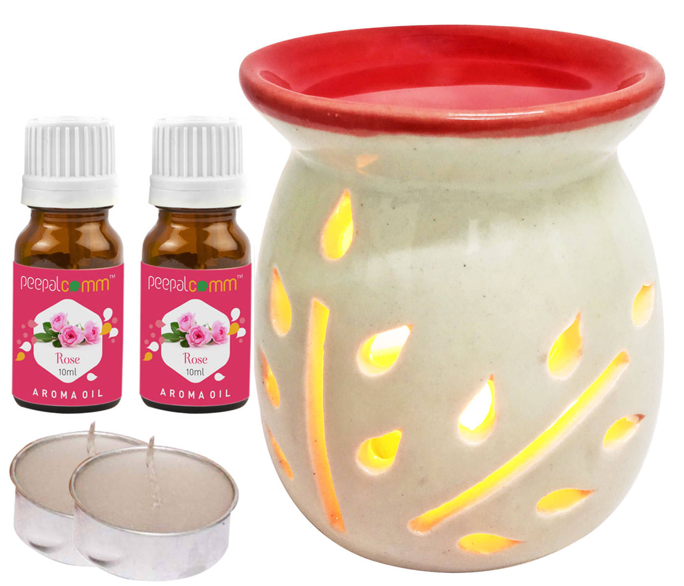 PeepalCo Ceramic Aroma Oils & Diffusers Set - Pack of 5 PeepalCo Ceramic Aroma Oils & Diffusers Set - Pack of 5