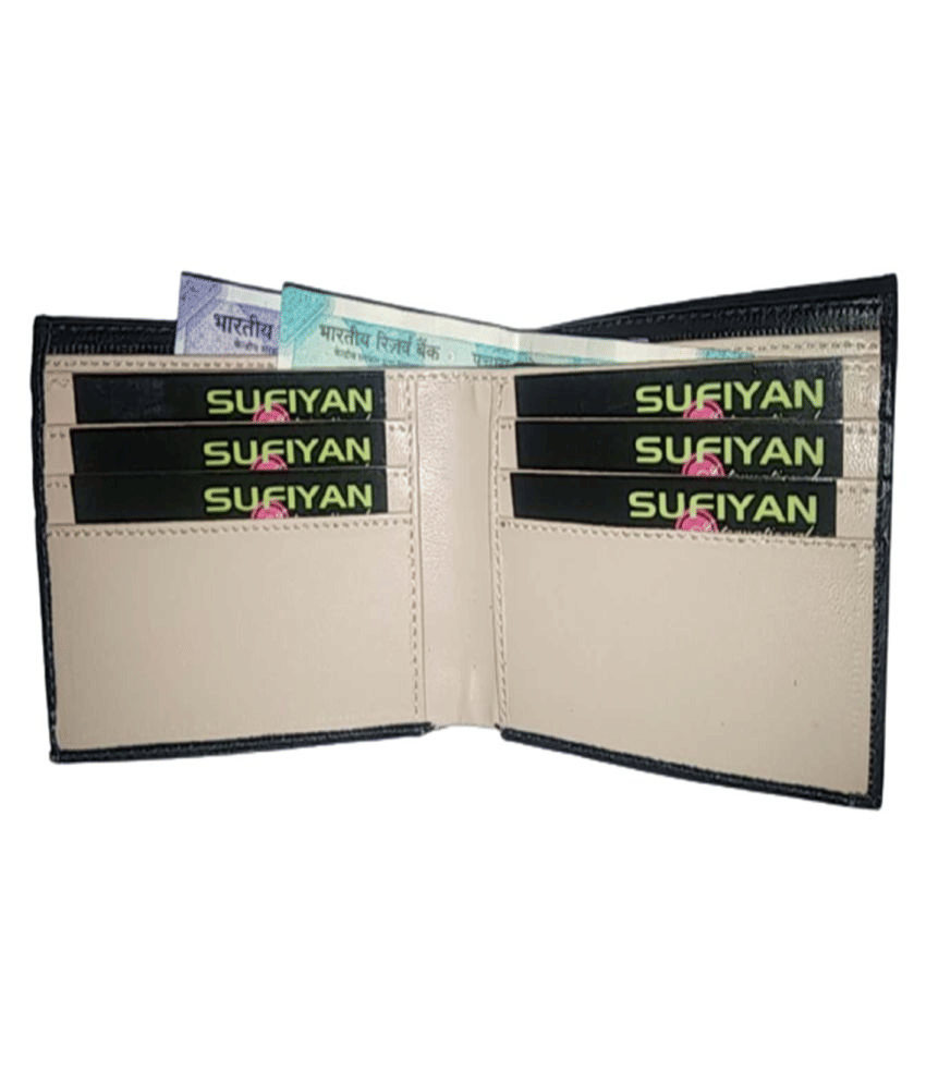     			SAGIRON (Color Back&Beige Multi color) Artificial Leather Regular Wallet for Men Faux Leather Multi Fashion Regular Wallet